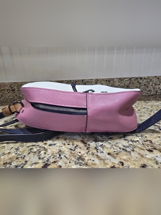 Coach Jordyn Colorblock Backpack Chalk White & Pink Leather MSRP$348 main image 8